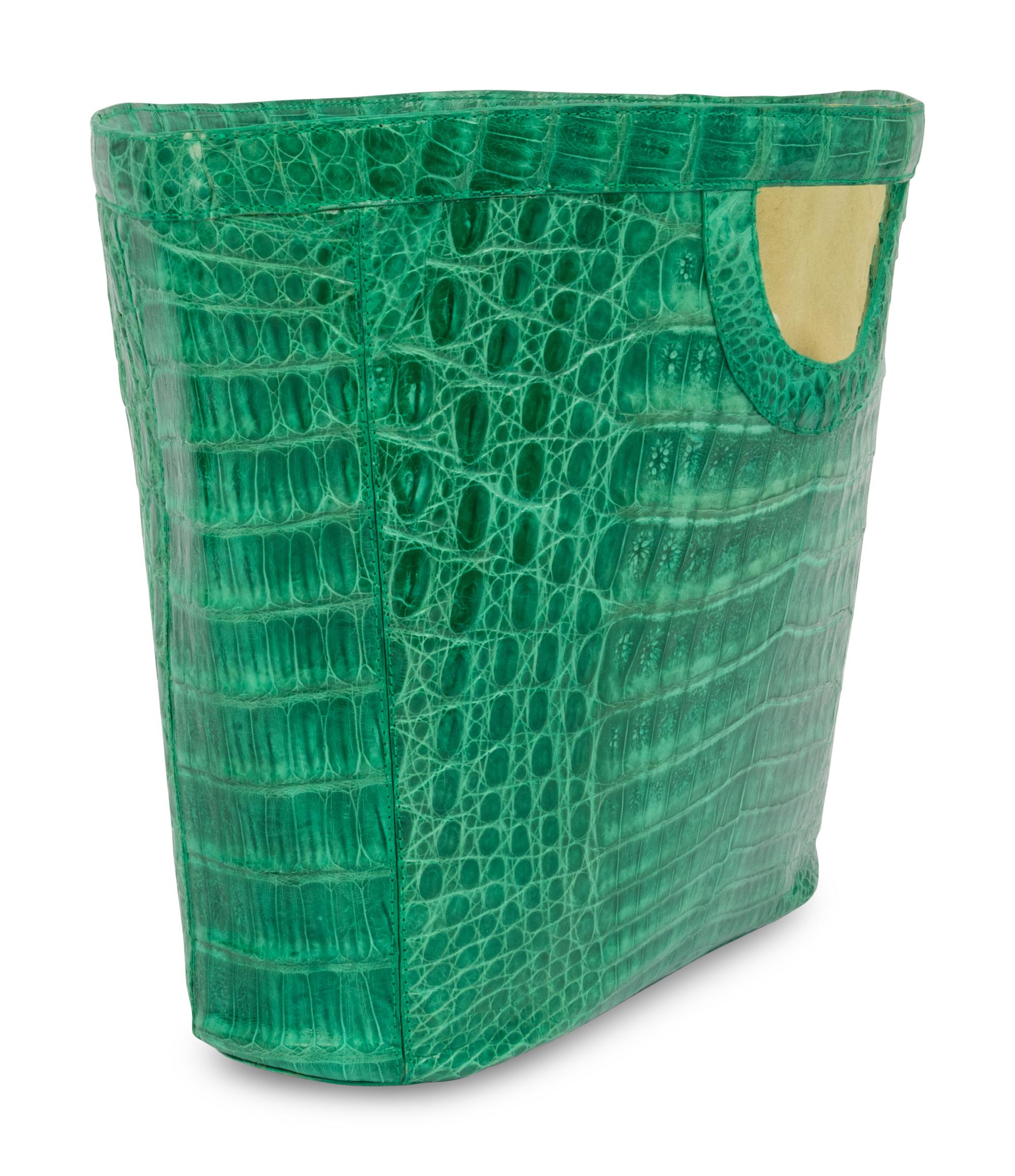 Nancy Gonzalez Green Crocodile Tote
