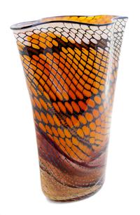 Thomas Philabaum, (American, b. 1947), Reptialian Bag Vessel, 1983