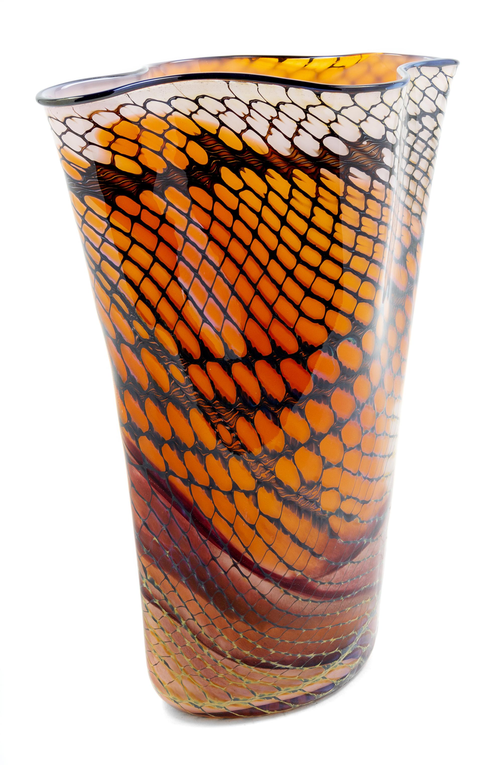 Thomas Philabaum, (American, b. 1947), Reptialian Bag Vessel, 1983