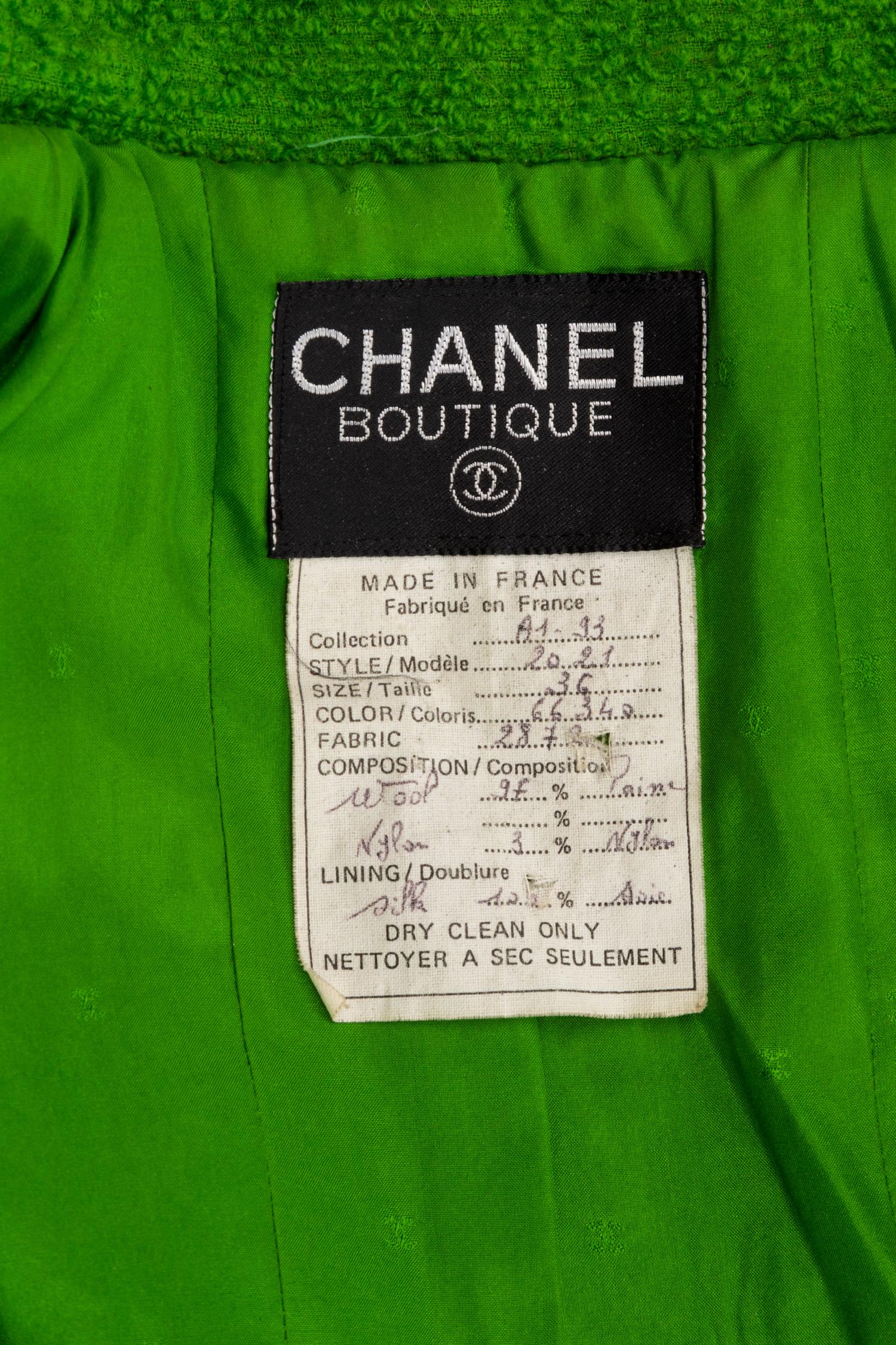 Chanel Green Suit Jacket, 1993