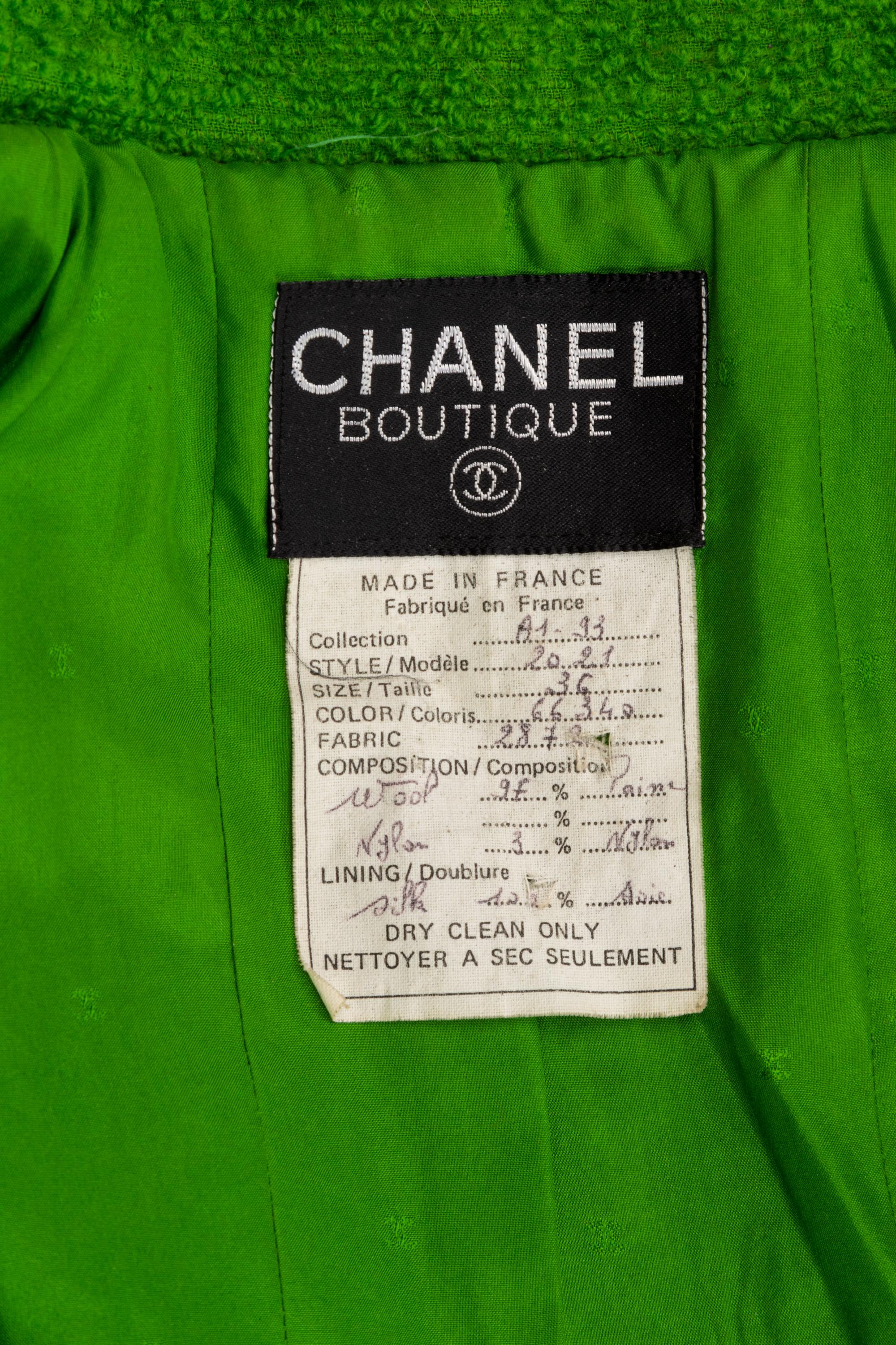 Chanel Green Suit Jacket, 1993