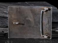 C.G. Wallace Era Zuni Silver and Channel Inlay Belt Buckle