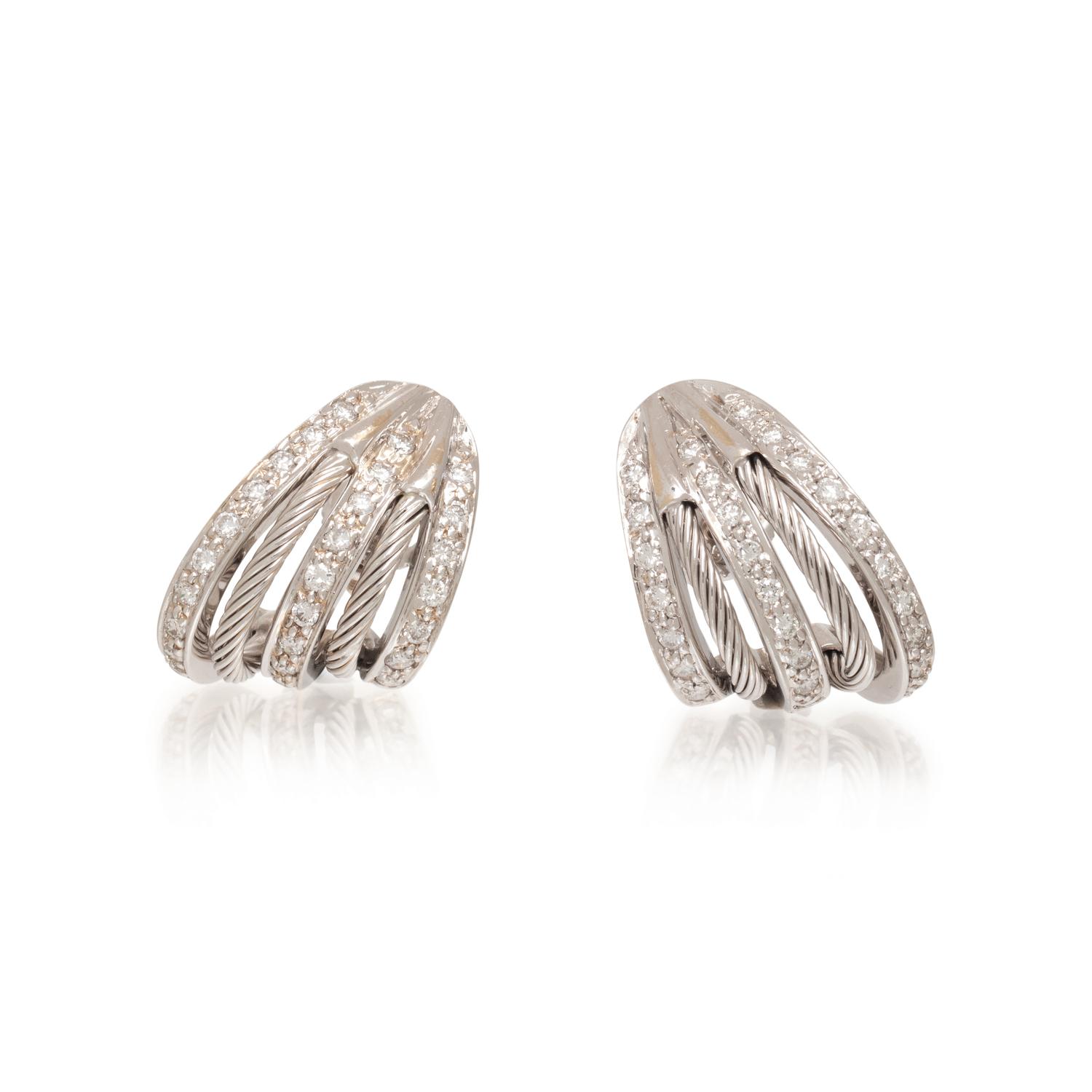 WHITE GOLD AND DIAMOND EARRINGS