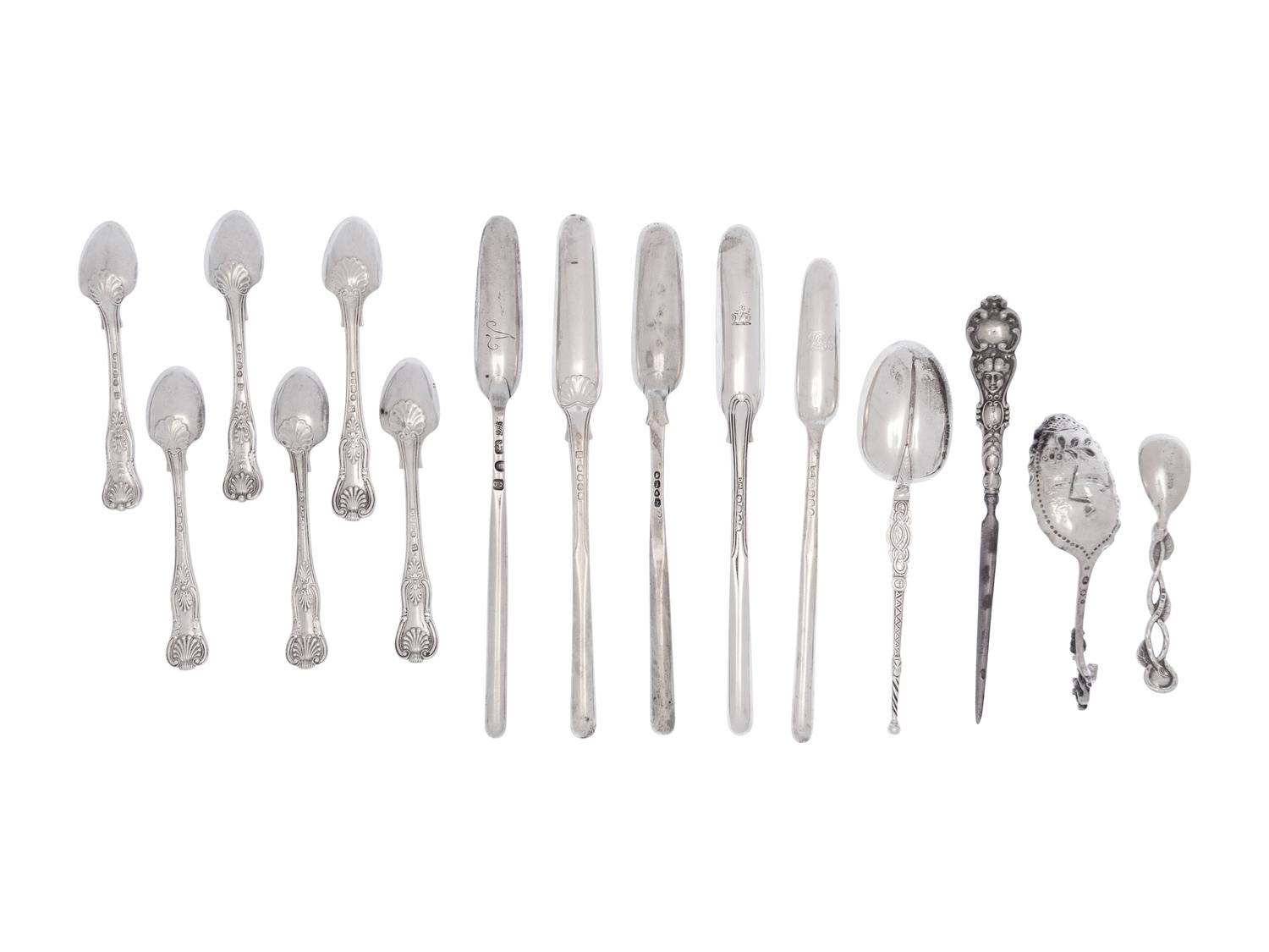 A Group of Silver Flatware Articles