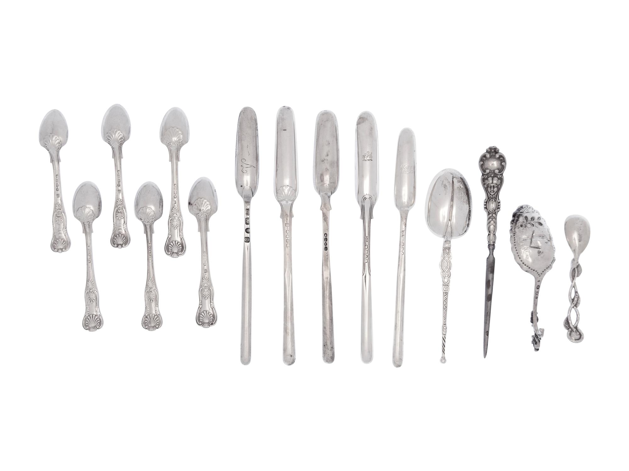 A Group of Silver Flatware Articles