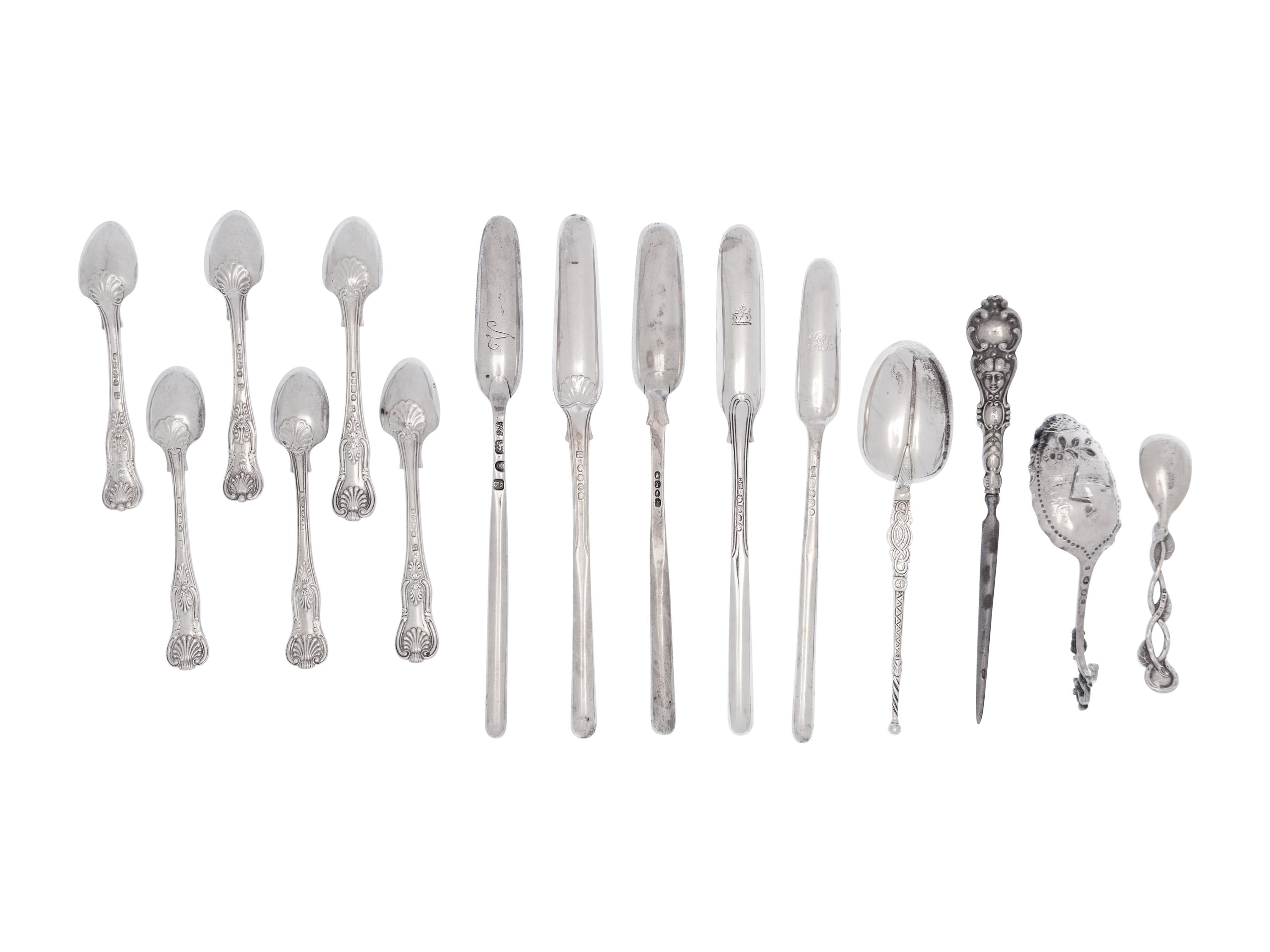 A Group of Silver Flatware Articles