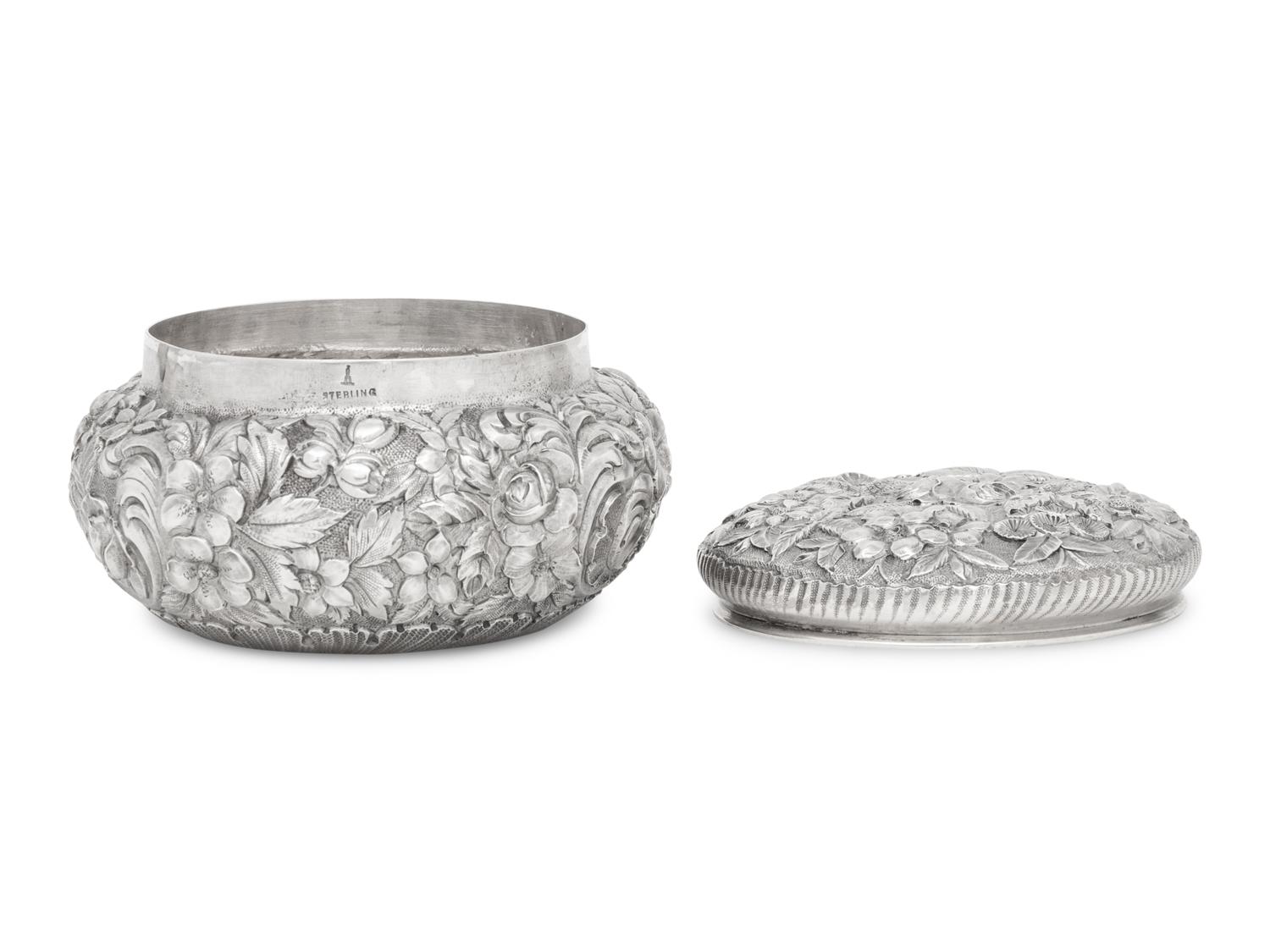 An American Silver Repoussé Dresser Box