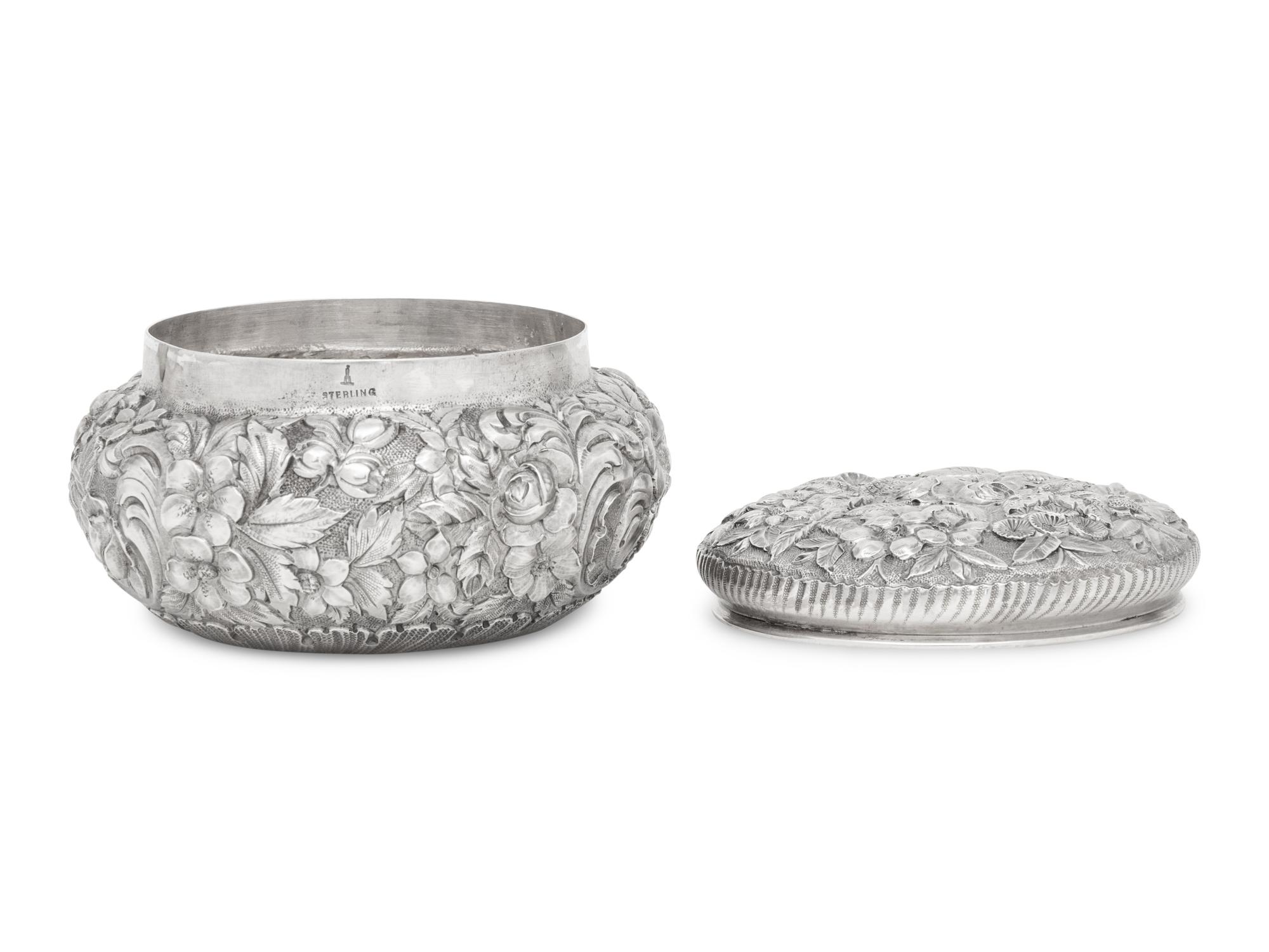 An American Silver Repoussé Dresser Box