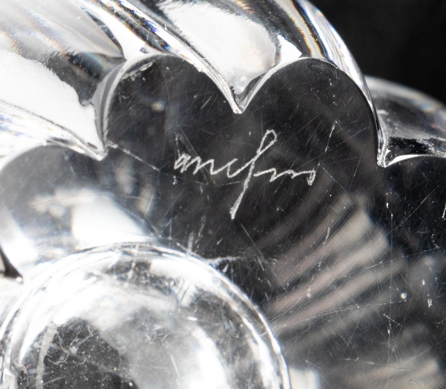A Group of Six Orrefors and Kosta Glass Table Articles