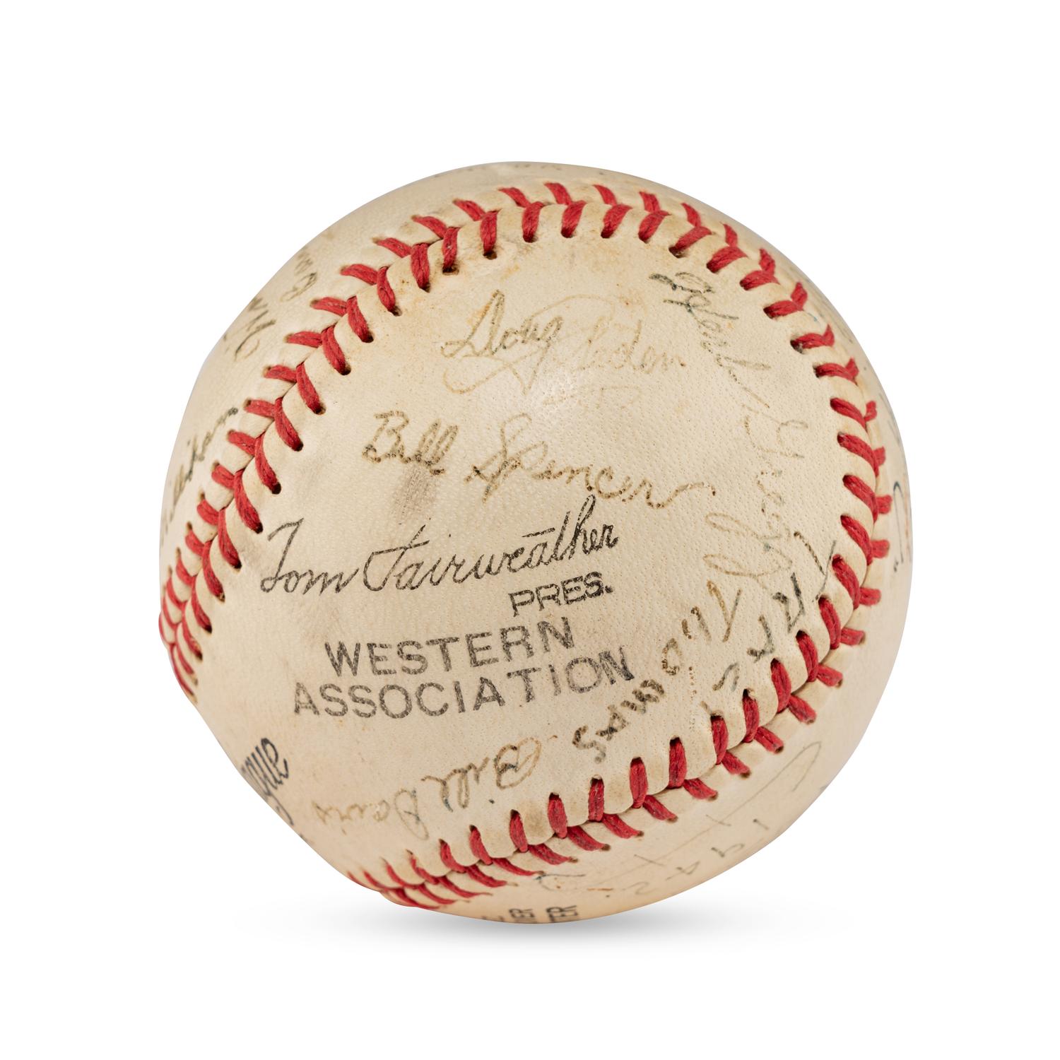 A 1942 Hutchinson Pirates Team Signed Autograph Baseball