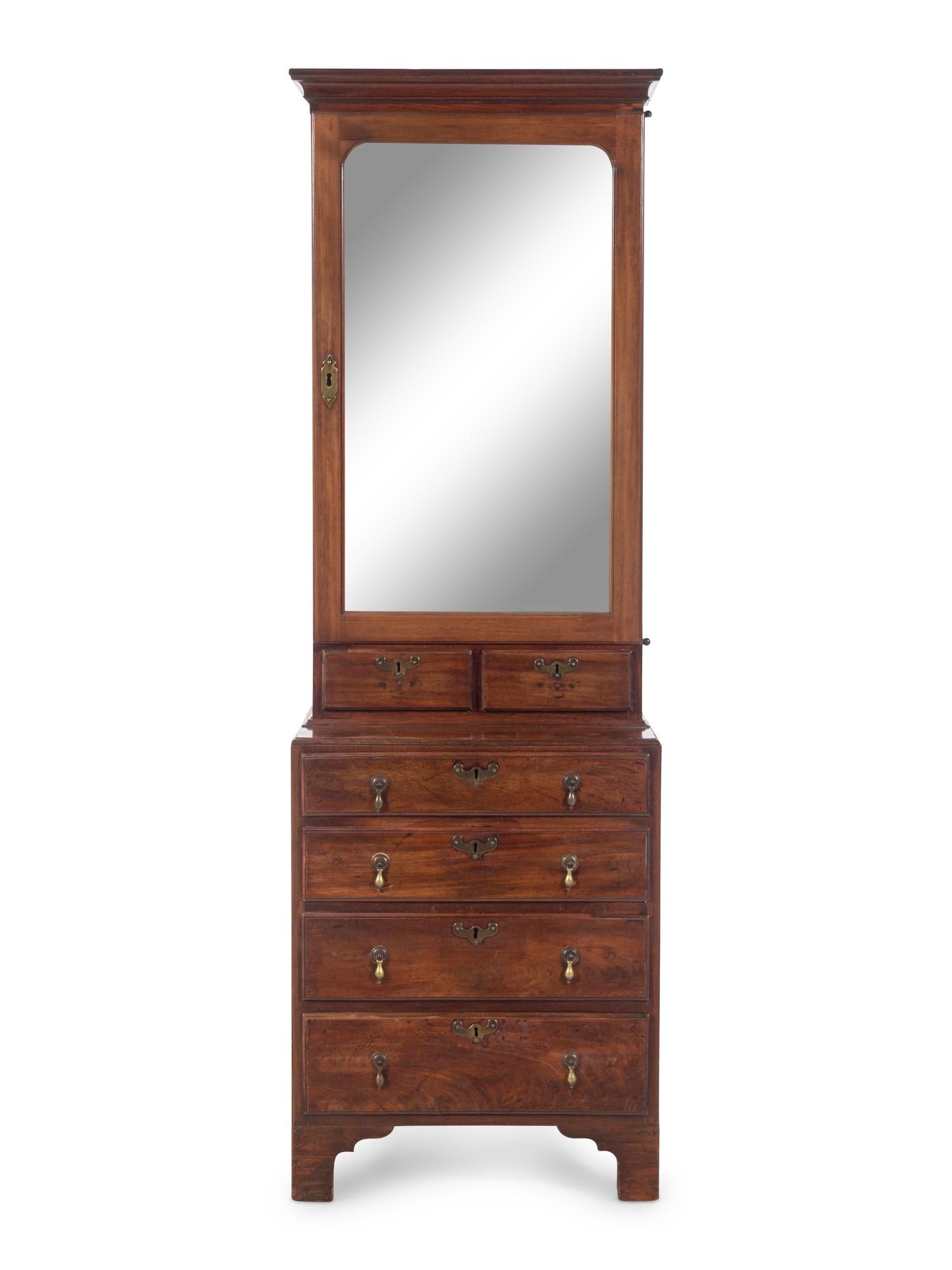 A George III Mahogany Cabinet-on-Chest