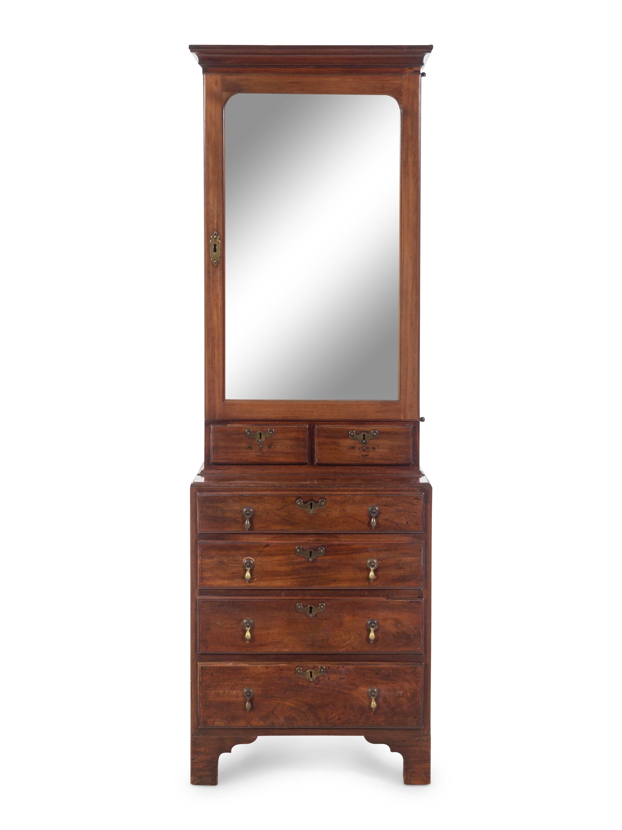 A George III Mahogany Cabinet-on-Chest