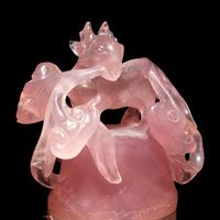 A Chinese Carved Rose Quartz Covered Vase