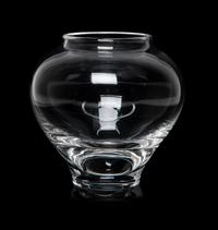 A Steuben Spherical Vase Height 6 inches.