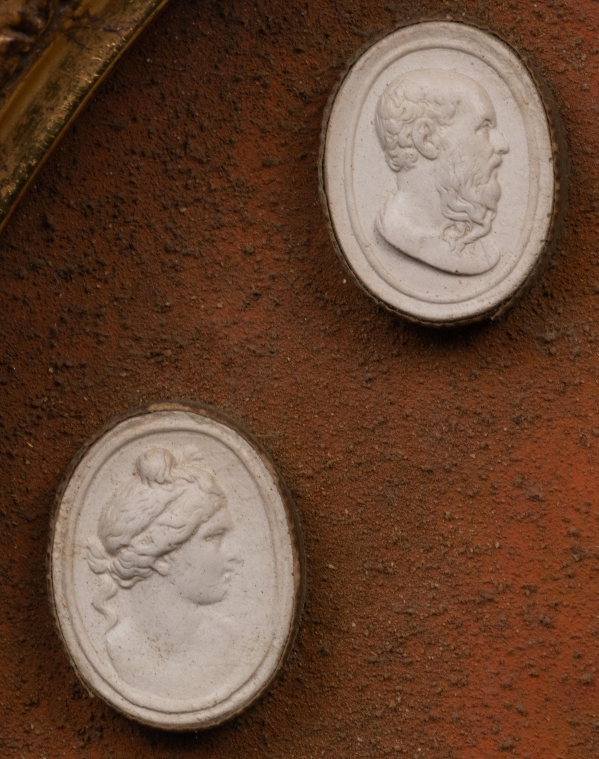 A Group of Six Grand Tour Plaster Intaglios