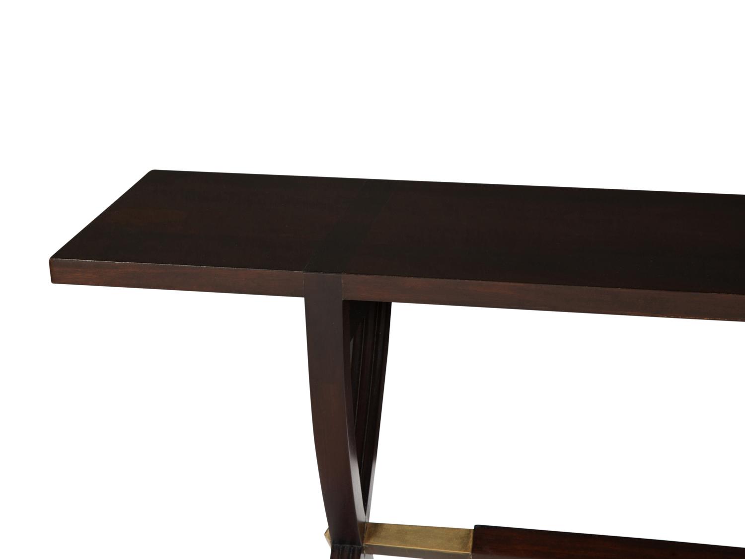 A Dunbar Mahogany Console Table with Gilt Metal Mounts