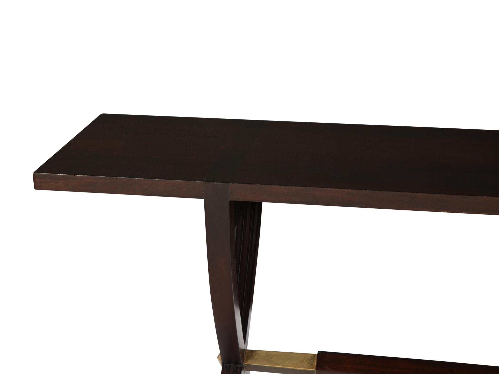 A Dunbar Mahogany Console Table with Gilt Metal Mounts