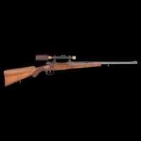 *Restored E. Schmidt & Habermann Custom 98 Mauser Rifle with D.S.T. Claw Mount and Case Colored Receiver