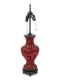 A Chinese Carved Red Lacquer Vase