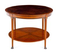 A Belgian Bronze Mounted Two-Tier Table by Alfred Chambon (Belgian, 1884-1973)