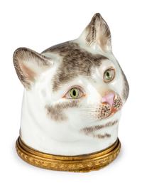 A Meissen Porcelain and Gilt-Metal Mounted Snuff Box