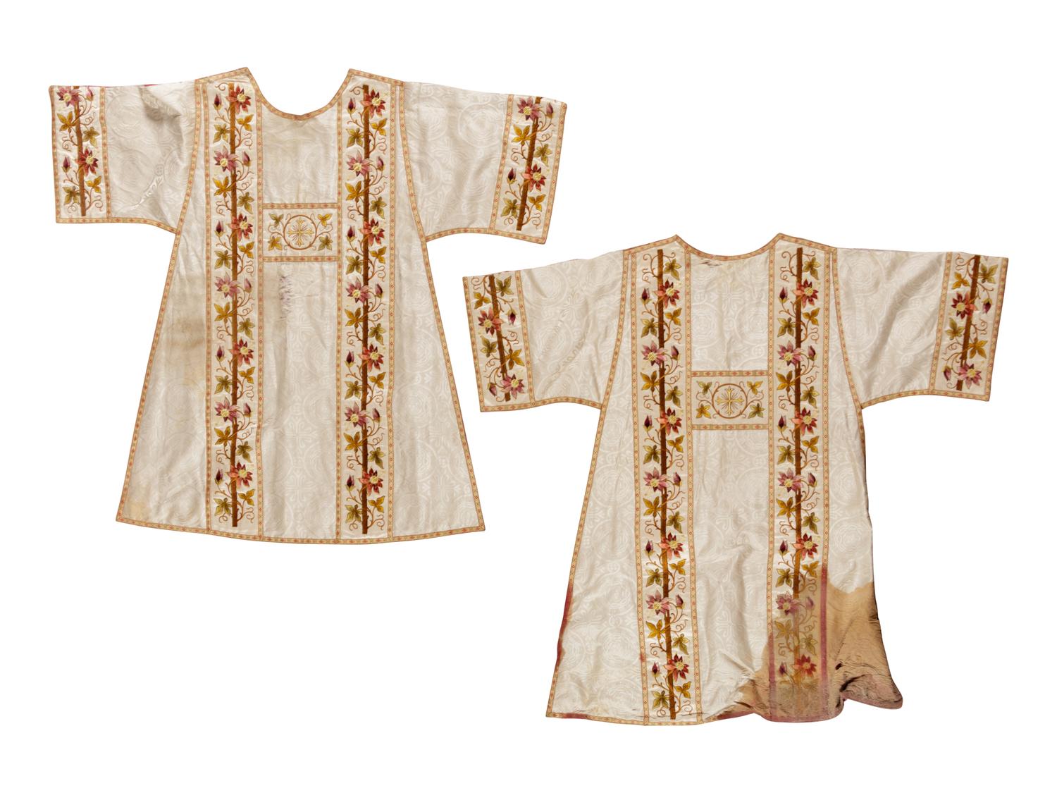 Three Embroidered Vestments and an Altar Cloth