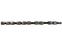Navajo Silver Storyteller Concha Belt, with Inlay