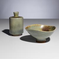 Berndt Friberg (Swedish, 1899–1981) — Bud Vase and Bowl, c. 1970
