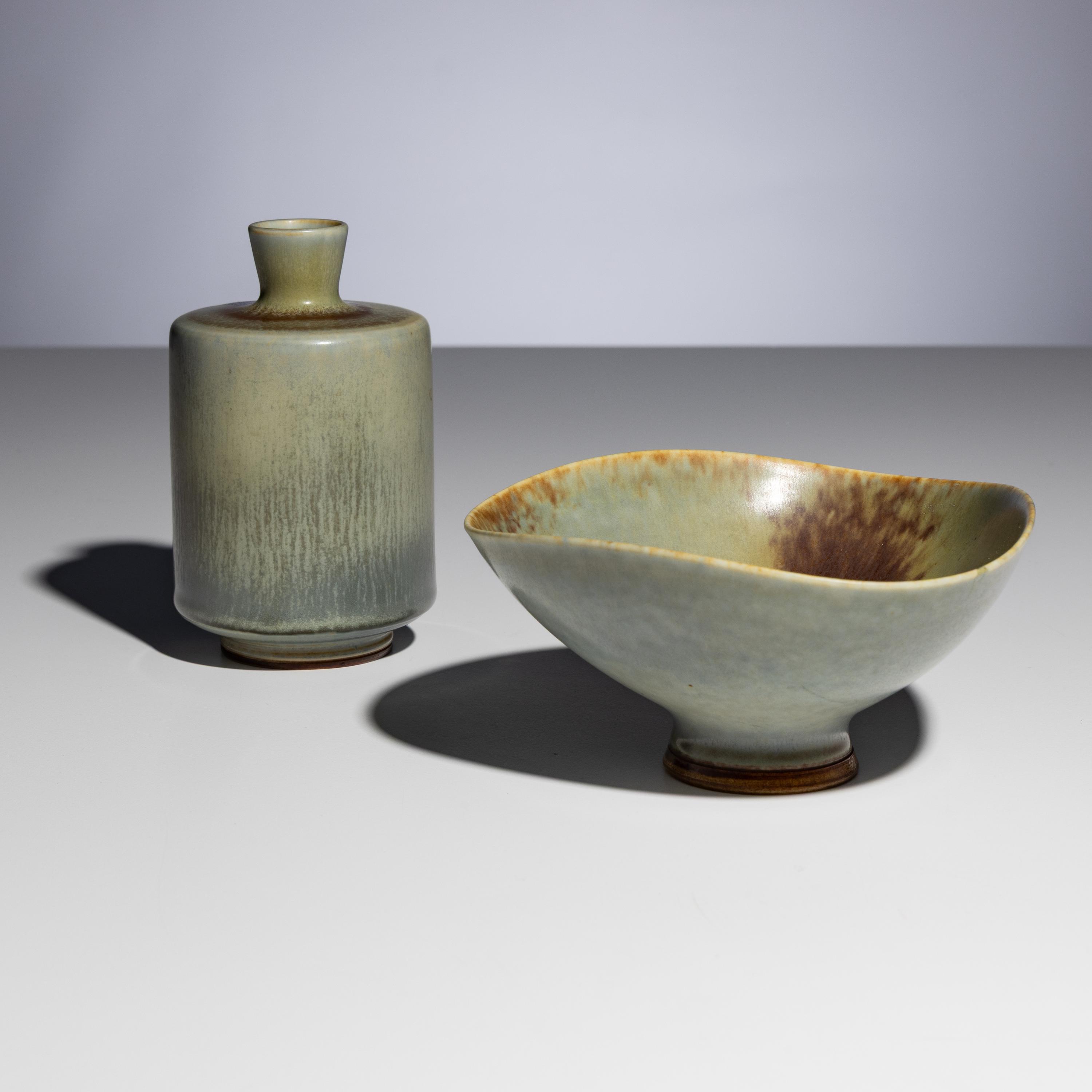 Berndt Friberg (Swedish, 1899–1981) — Bud Vase and Bowl, c. 1970