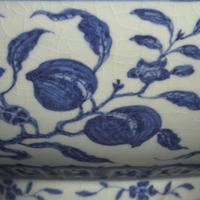 A Rare and Large Chinese Blue and White Porcelain 'Fruit and Flower' Bowl, Xuande Mark and Period — 明宣德 青花折枝瑞果紋大骰子盌