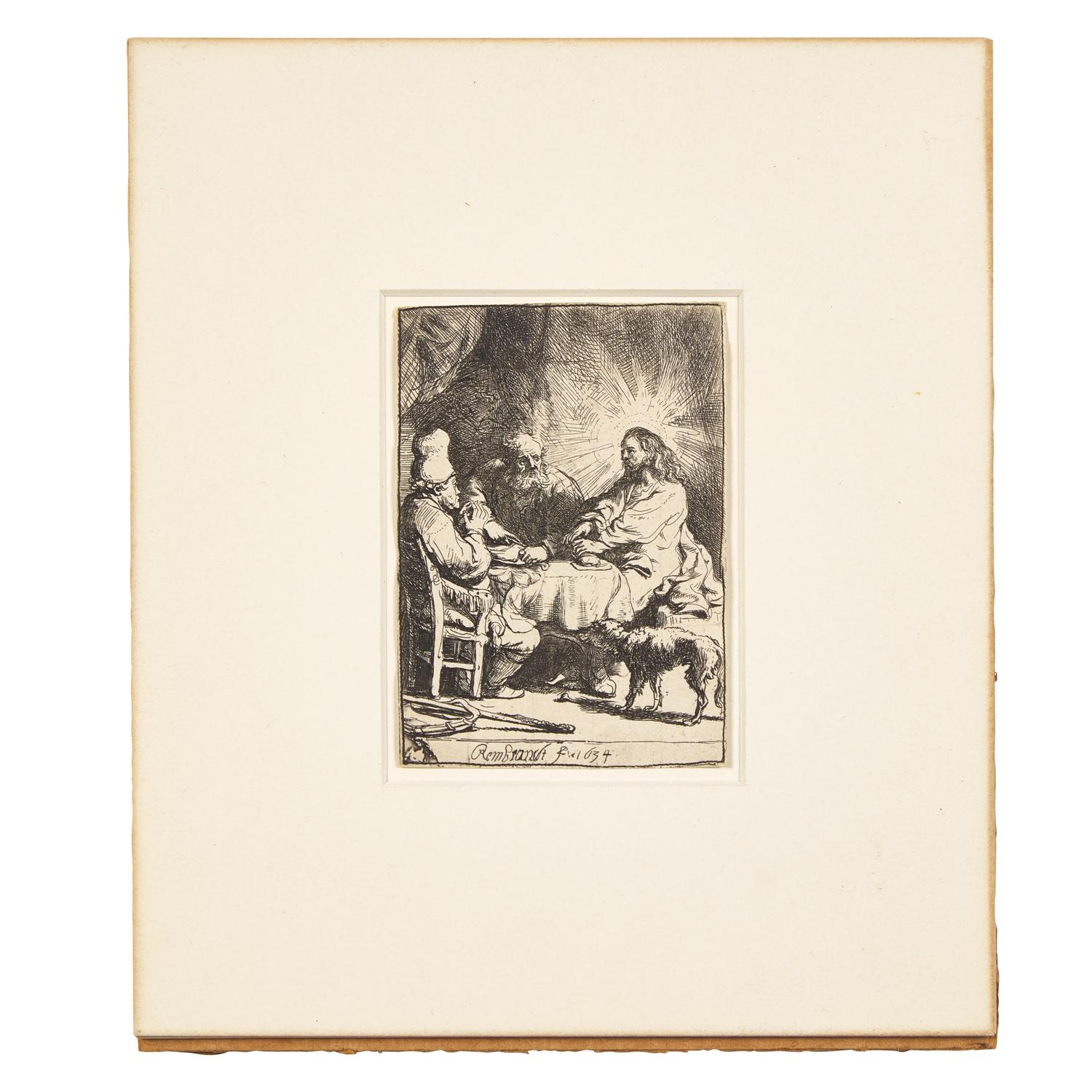 Rembrandt van Rijn (Dutch, 1606–1669) — Christ at Emmaus: the Smaller Plate , 1634