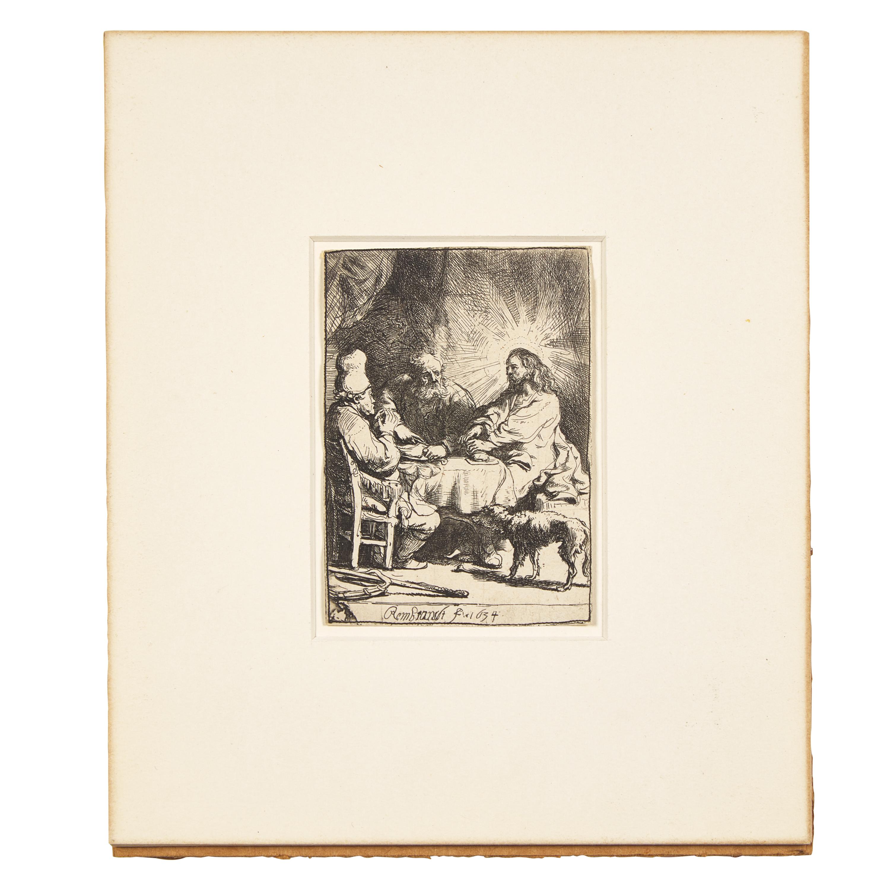 Rembrandt van Rijn (Dutch, 1606–1669) — Christ at Emmaus: the Smaller Plate , 1634