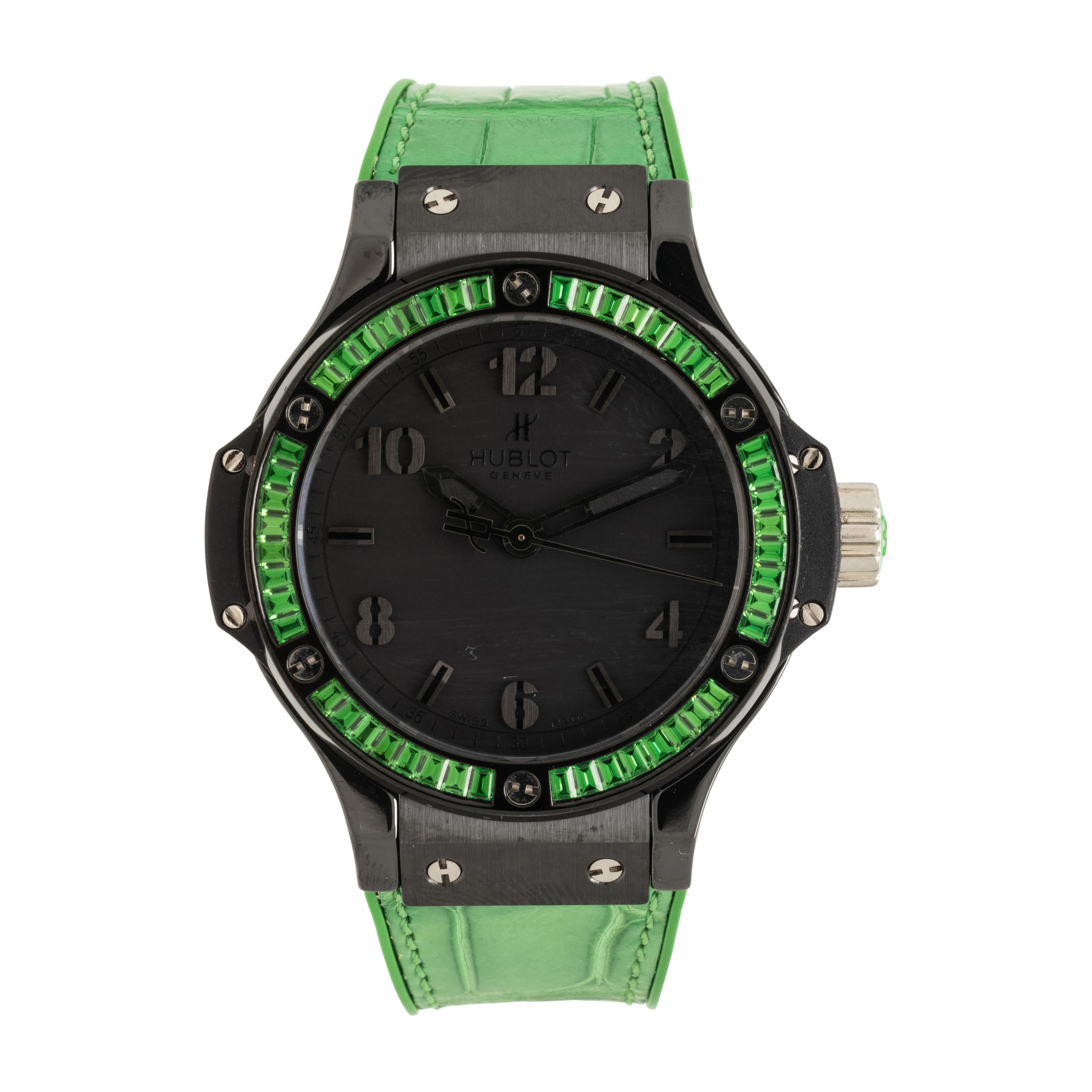 Hublot, Ceramic 'Big Bang' 'Tutti Frutti' Watch with Tsavorite Garnet Bezel