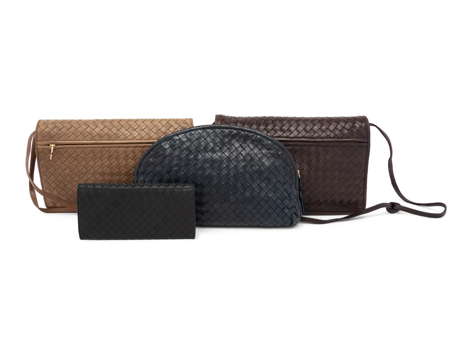 Three Bottega Veneta Intrecciato Bags and One Wallet