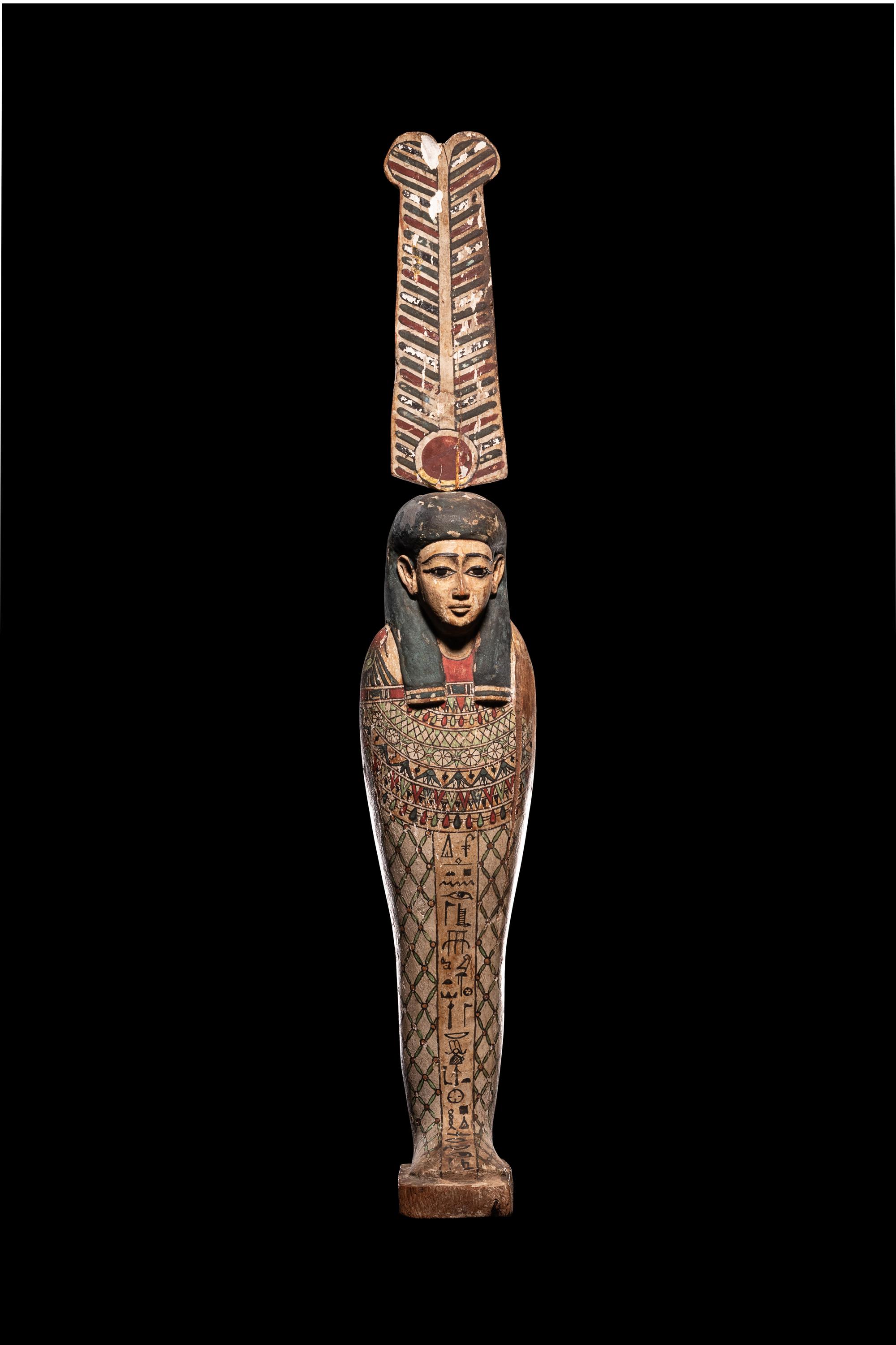 An Egyptian Painted Wood Ptah-Sokar-Osiris