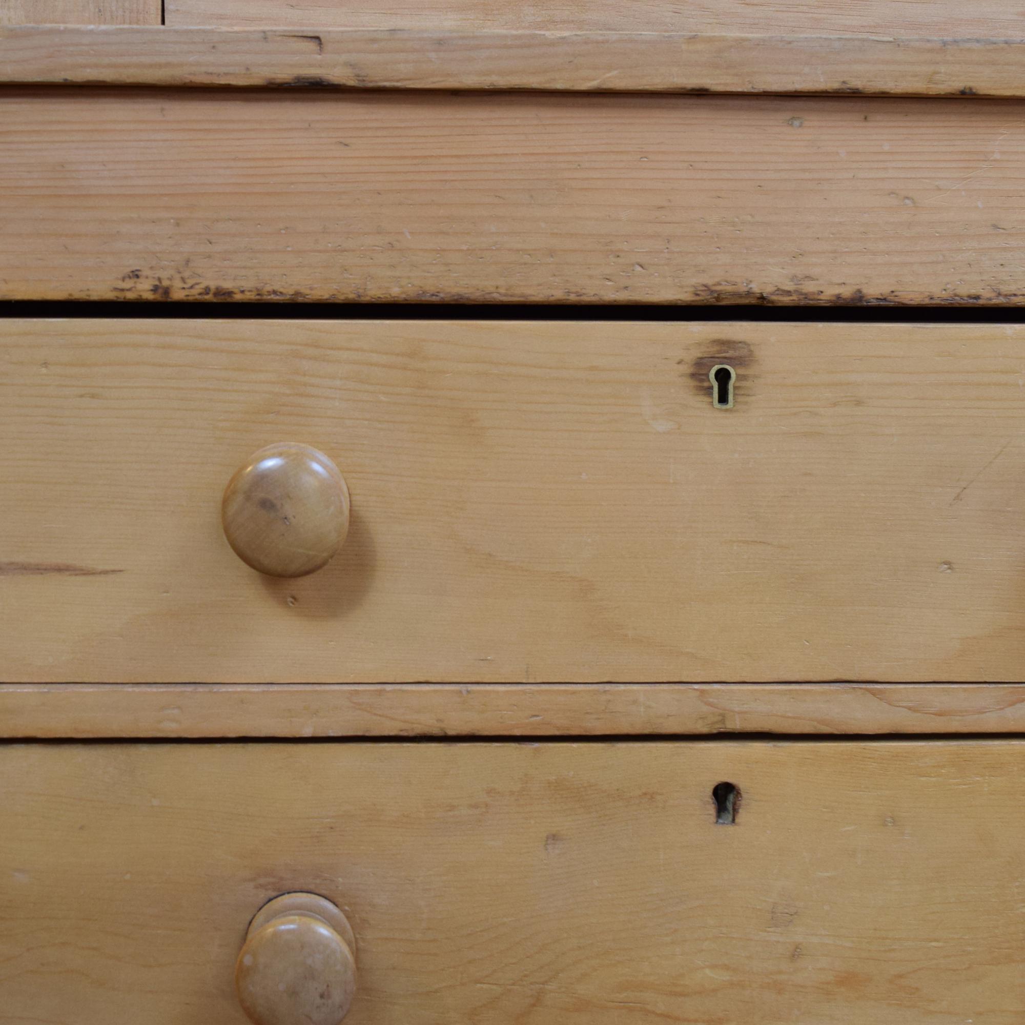 A Pine Breakfront Cabinet 121" W x 24.5" D x 99" H — Englland, 20th Century