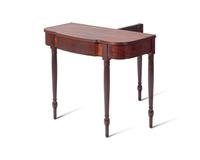 A Federal Carved Mahogany Card Table