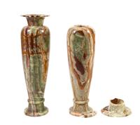 A Pair of Large Onyx Vases Height 34 inches. — 20TH CENTURY