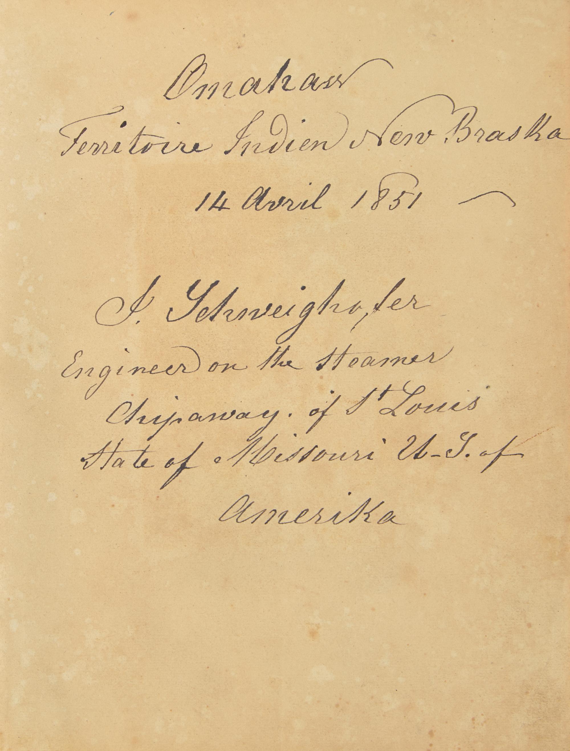 [Native Americana] [Lewis, James Otto] Schweighofer, Julius. Near-Contemporary Sketchbook of Images from James Otto Lewis' "Aboriginal Port Folio"