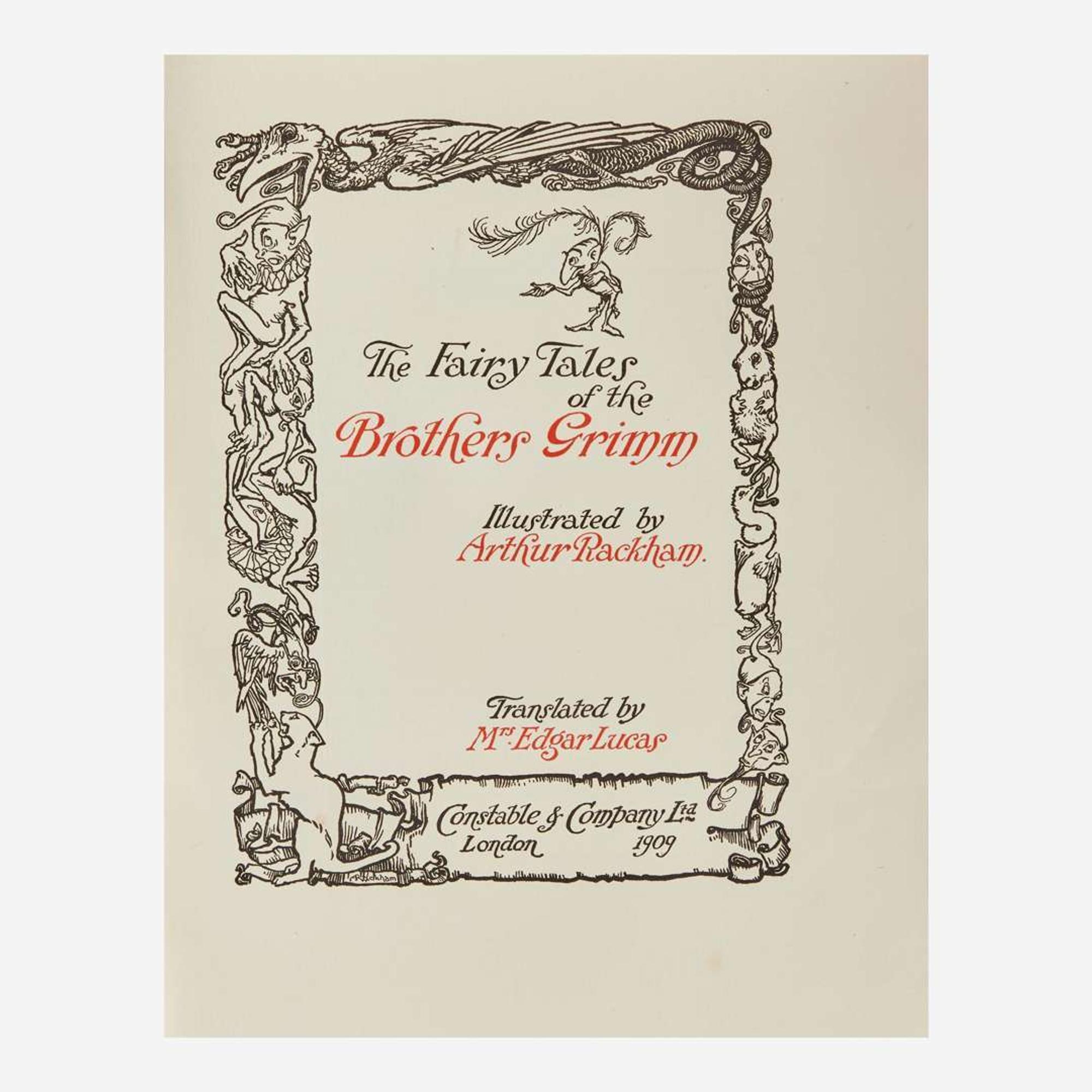 [Children's & Illustrated] [Rackham, Arthur] Grimm, (Jacob and Wilhelm) The Fairy Tales of the Brothers Grimm