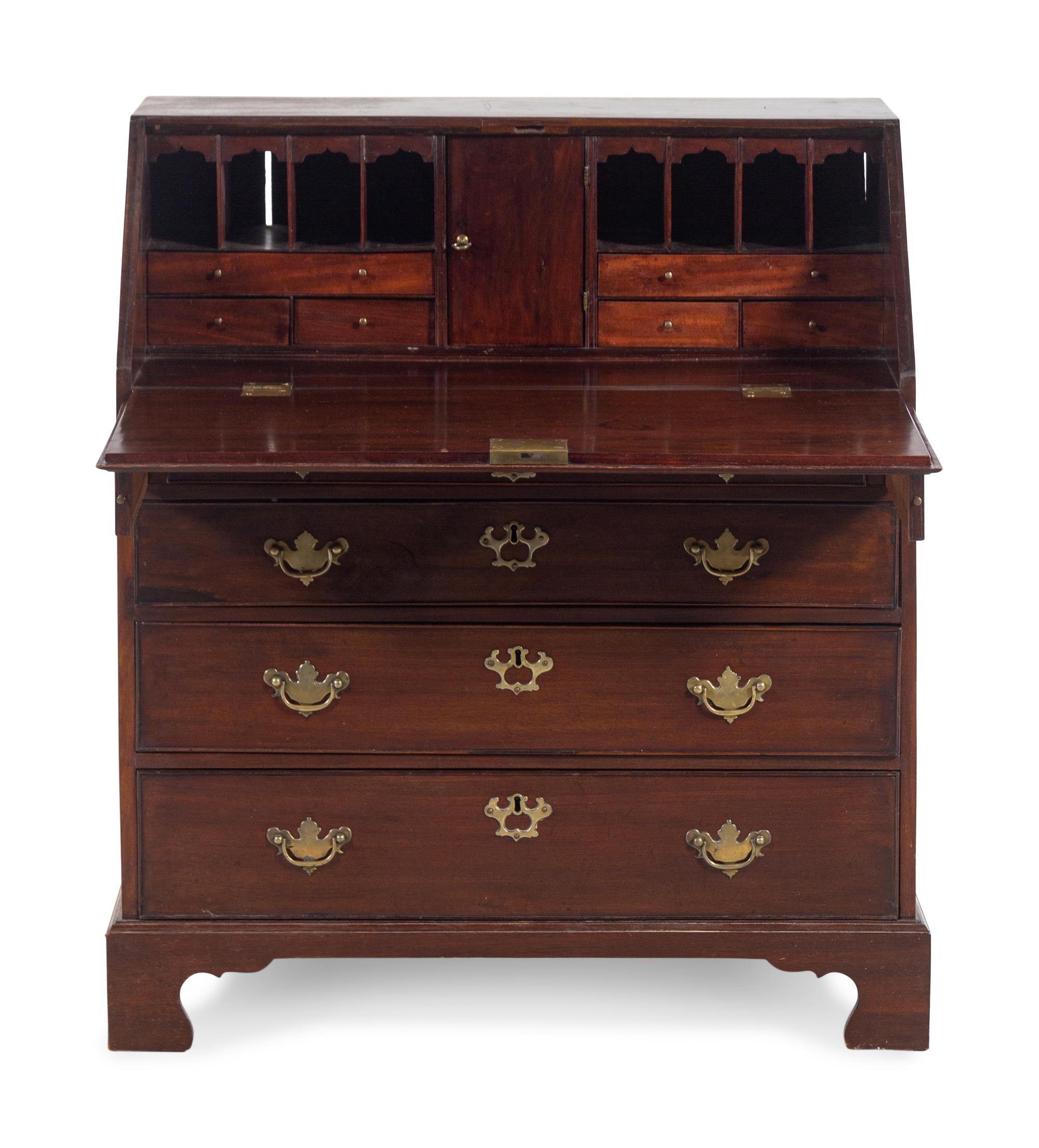 A George III Mahogany Slant-Front Desk