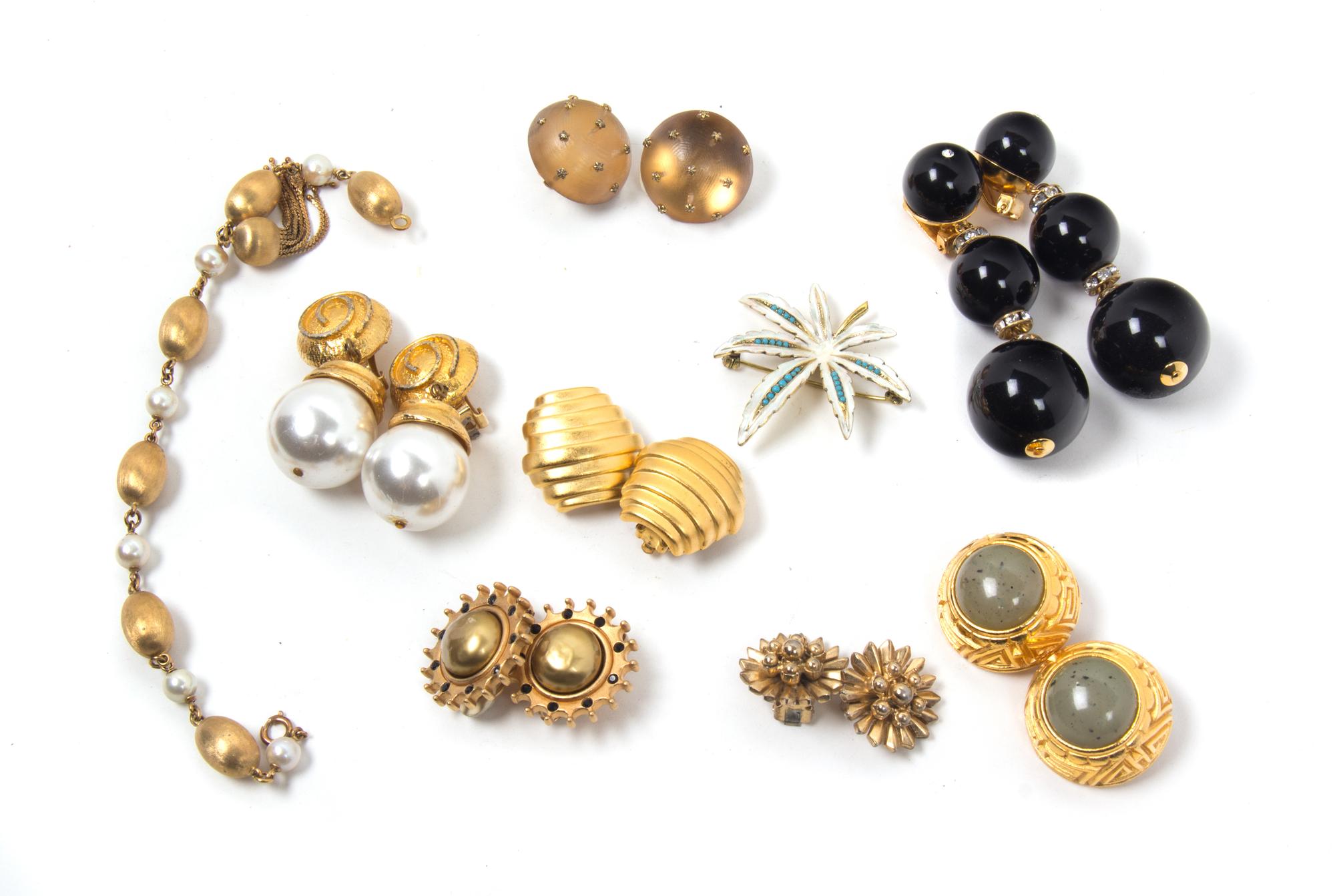 An Assortment of Goldtone Jewelry,