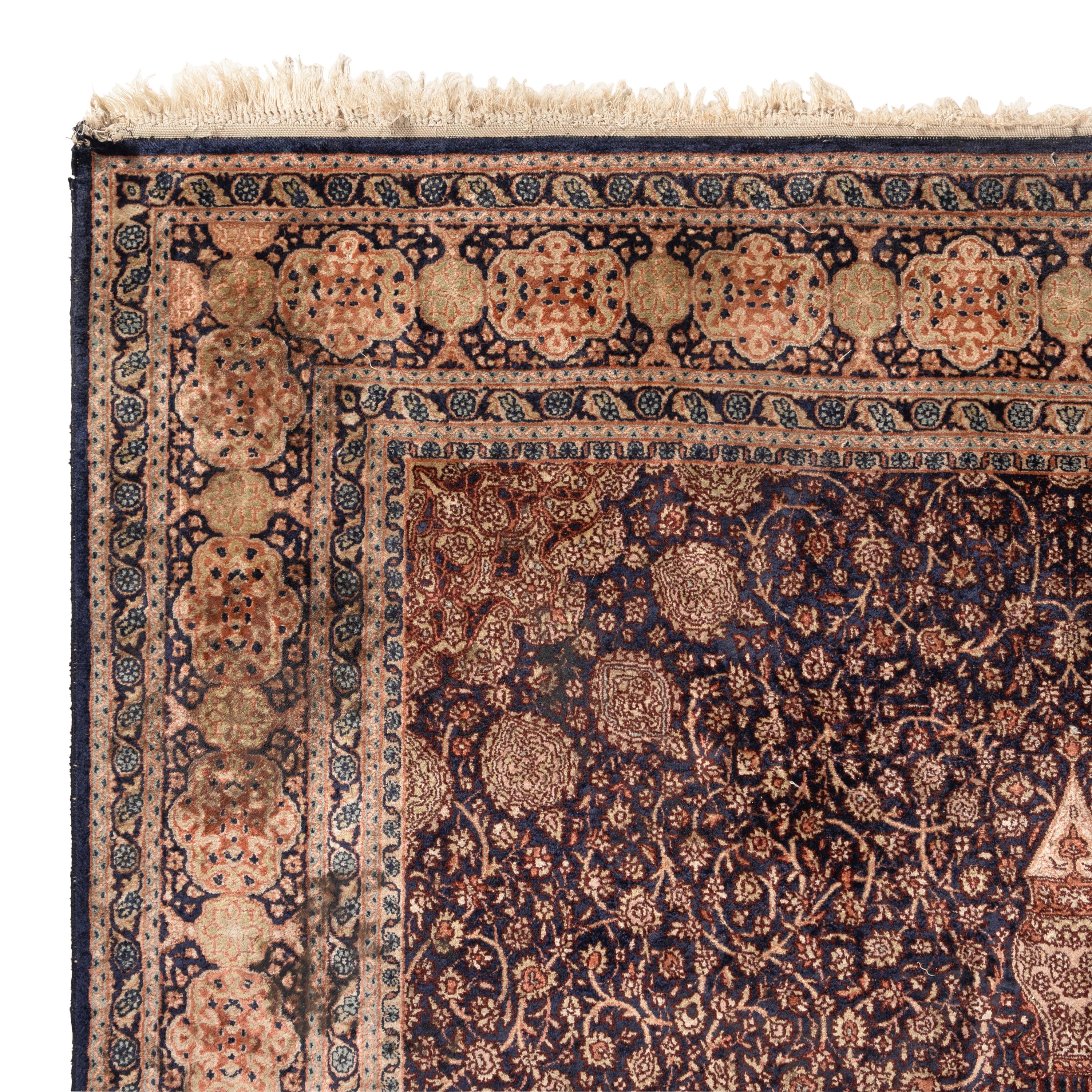 A Qom Silk Rug