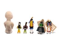 Tesuque Rain God and Zuni Beaded Ornaments