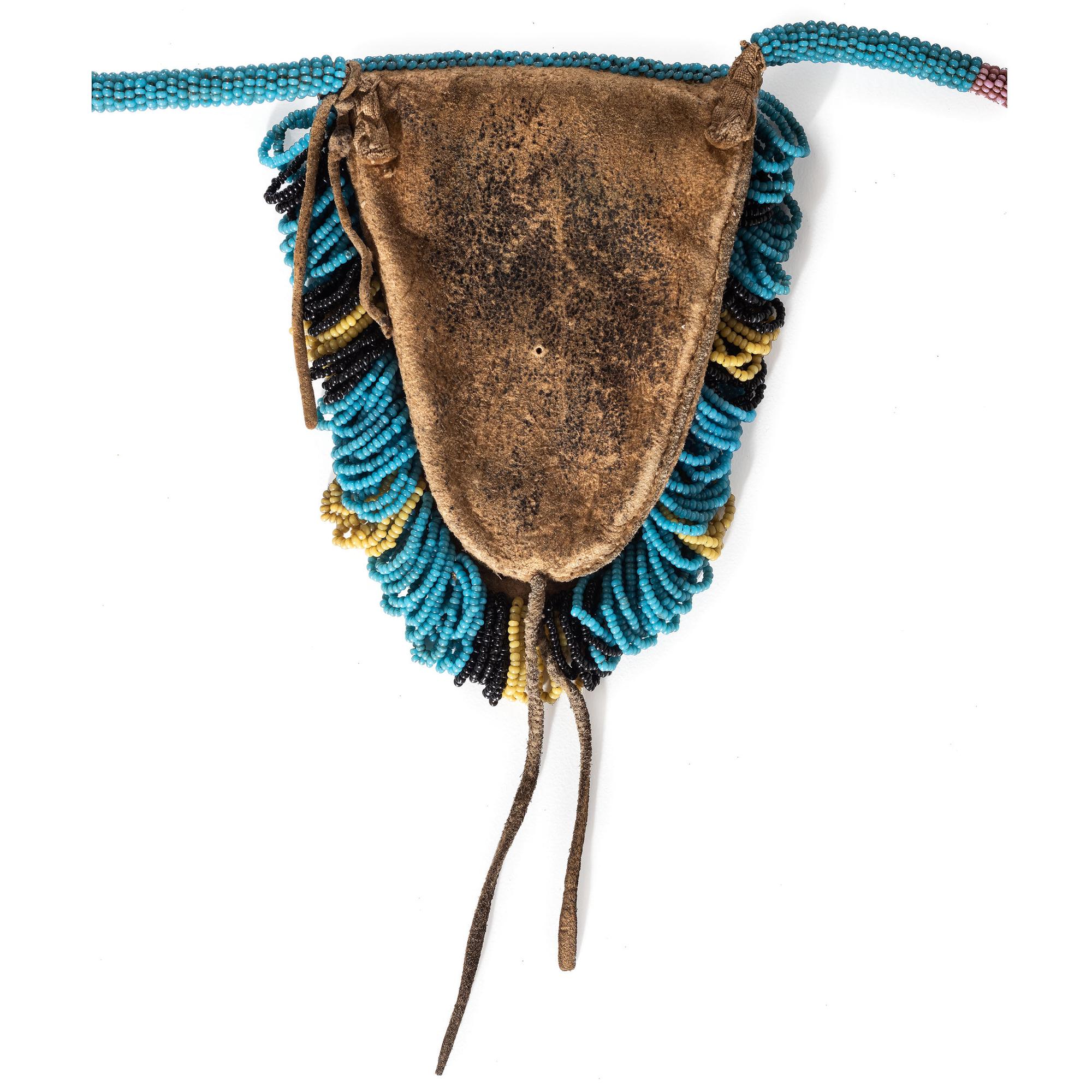 Blackfeet Beaded Hide Tab Pouch