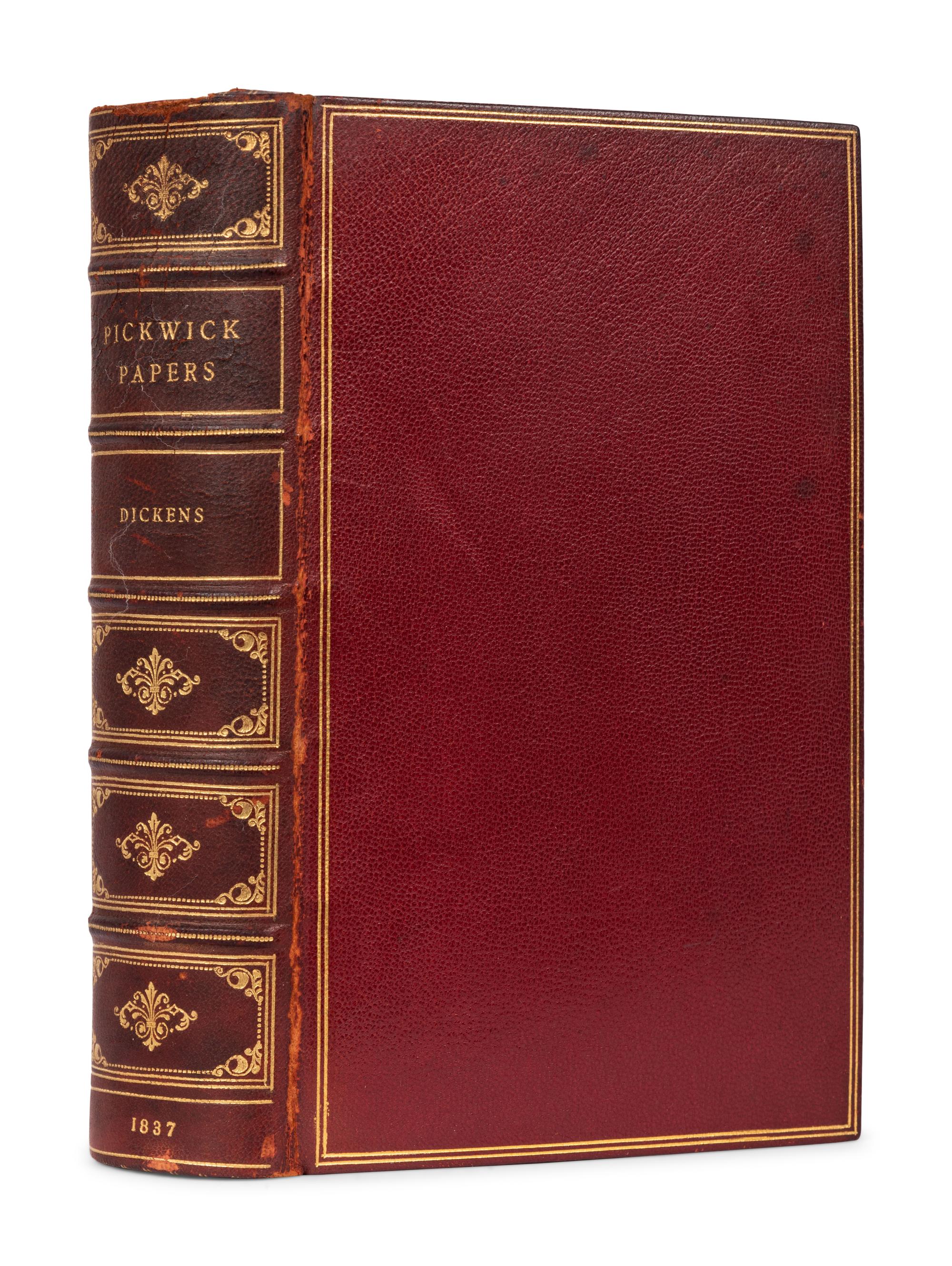 DICKENS, Charles (1812-1870). The Posthumous Papers of the Pickwick Club . London: Chapman and Hall, 1837.