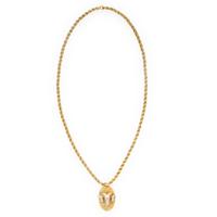 Yellow Gold and Diamond Ram Pendant Necklace
