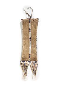 Sioux Beaded Hide Tobacco Bag
