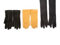 Three Pairs of Suede and Leather Gloves: One Brunello Cucinelli, One Loro Piana, One Lambertson Truex