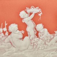 An English pate-sur-pate porcelain plaque J. H. Cope & Co., England, circa 1900